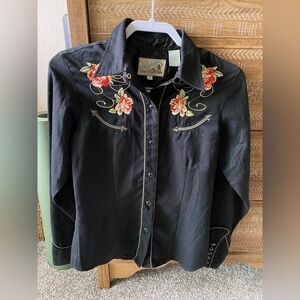 Vintage Roper Western Pearl Snap Top Size Small